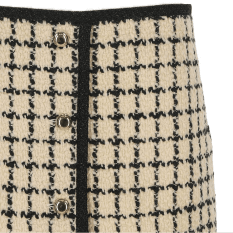 Юбка Miu Miu FW23 Plaid Embroidered Logo Skirt - изображение 3