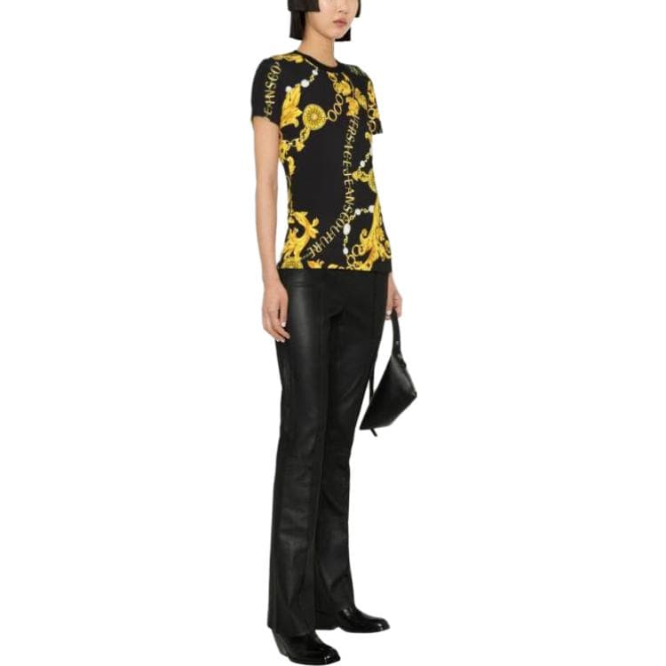 Футболка VERSACE JEANS COUTURE T-рубашка Женская Золото - изображение 5