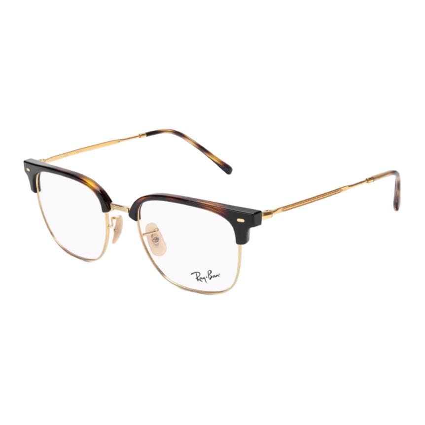 Оправа RayBan Пластик и Металл Квадратные Оправы для Очков Унисекс Золото Черепаховый - изображение 1