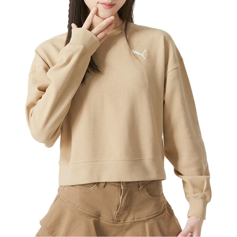 Худи PUMA HER CREW Коричневый Женские Толстовка - изображение 3