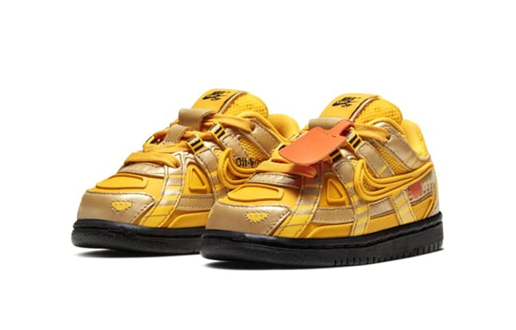 Кроссовки OFF-WHITE x Nike Rubber Dunk "University Gold" - изображение 3