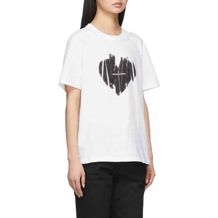 Футболка Saint Laurent Heart Print T-Shirt - изображение 6