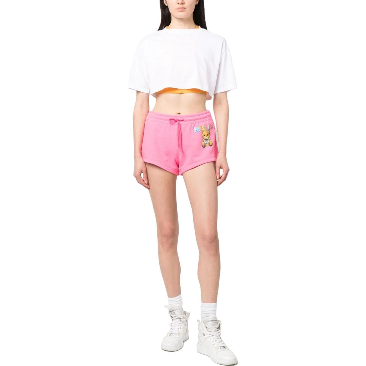 Шорты MOSCHINO Розовые Женские Повседневные Шорты - изображение 2