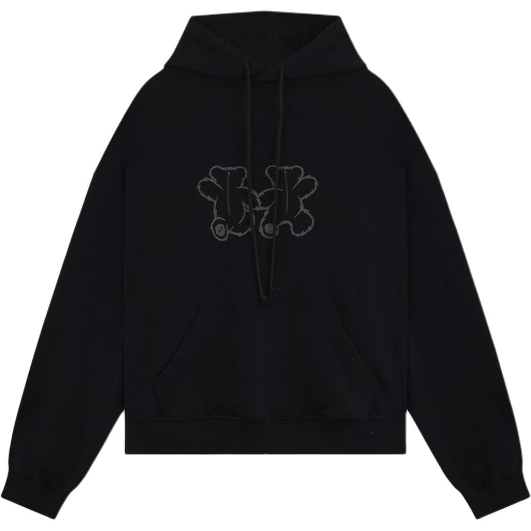 Худи WE11DONE FW24 Толстовка женская черная - изображение 2
