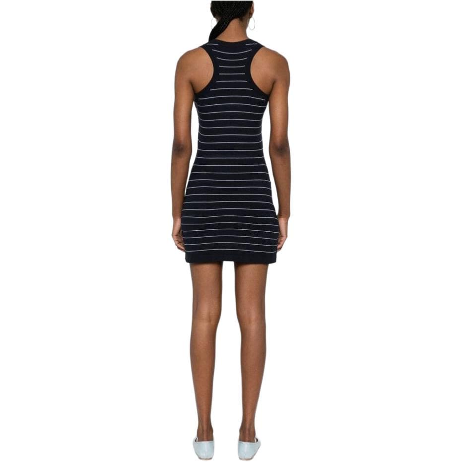 Miu Miu SS24 Striped Logo Dress Navy - изображение 2
