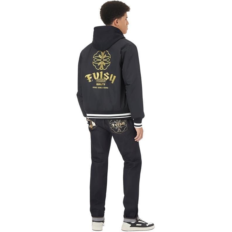 Штаны EVISU Джинсовый Синий Мужские Джинсы - изображение 6