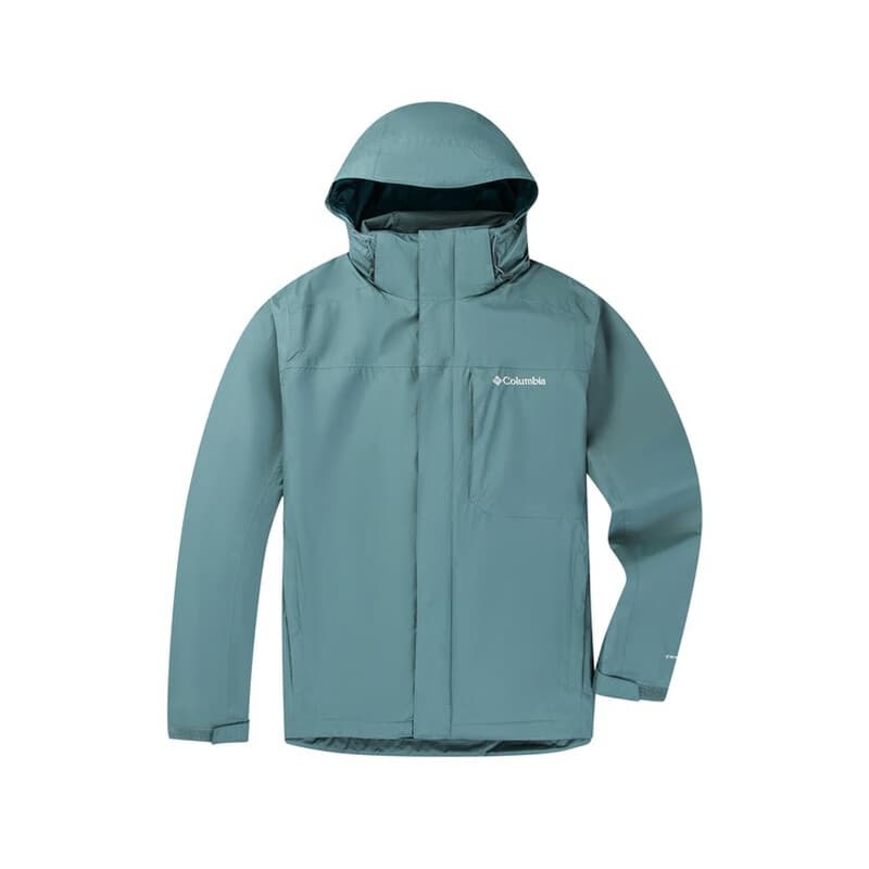 Демисезонная куртка COLUMBIA City Outdoor Collection Водонепроницаемый Износостойкий Термостойкий Ветровка Мужской Циан - изображение 2