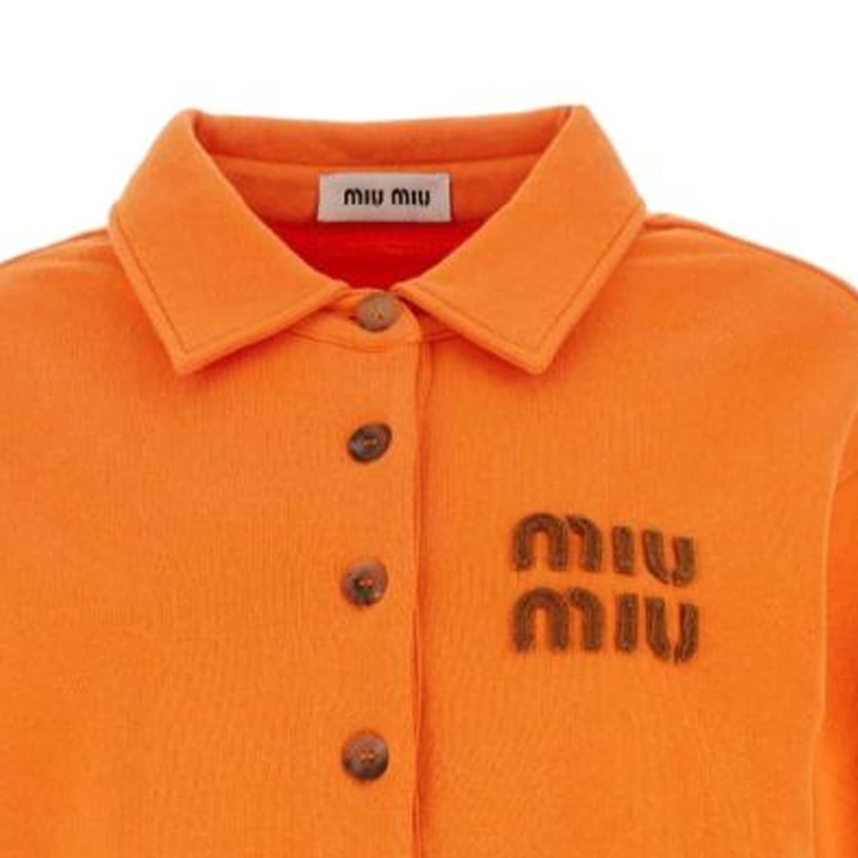 Кофта Miu Miu SS24 Orange Sweatshirt - изображение 3