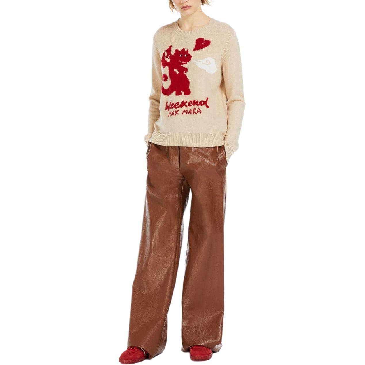 Кардиган WEEKEND MaxMara SS24 Cashmere Crew-Neck Sweater - изображение 2