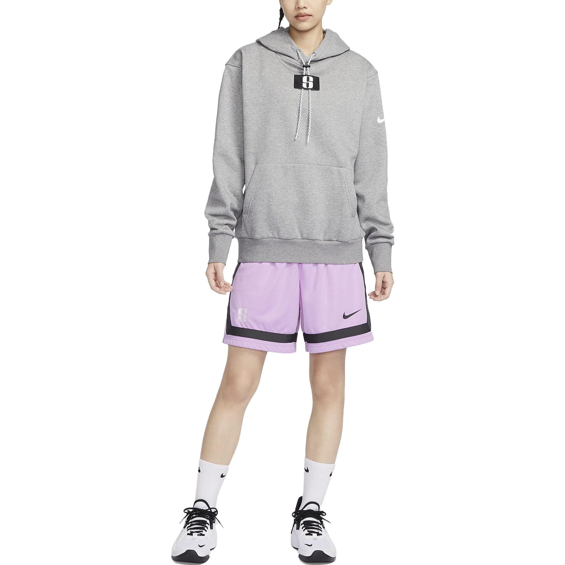 Кофта Nike Серые Женские Свитшоты - изображение 4
