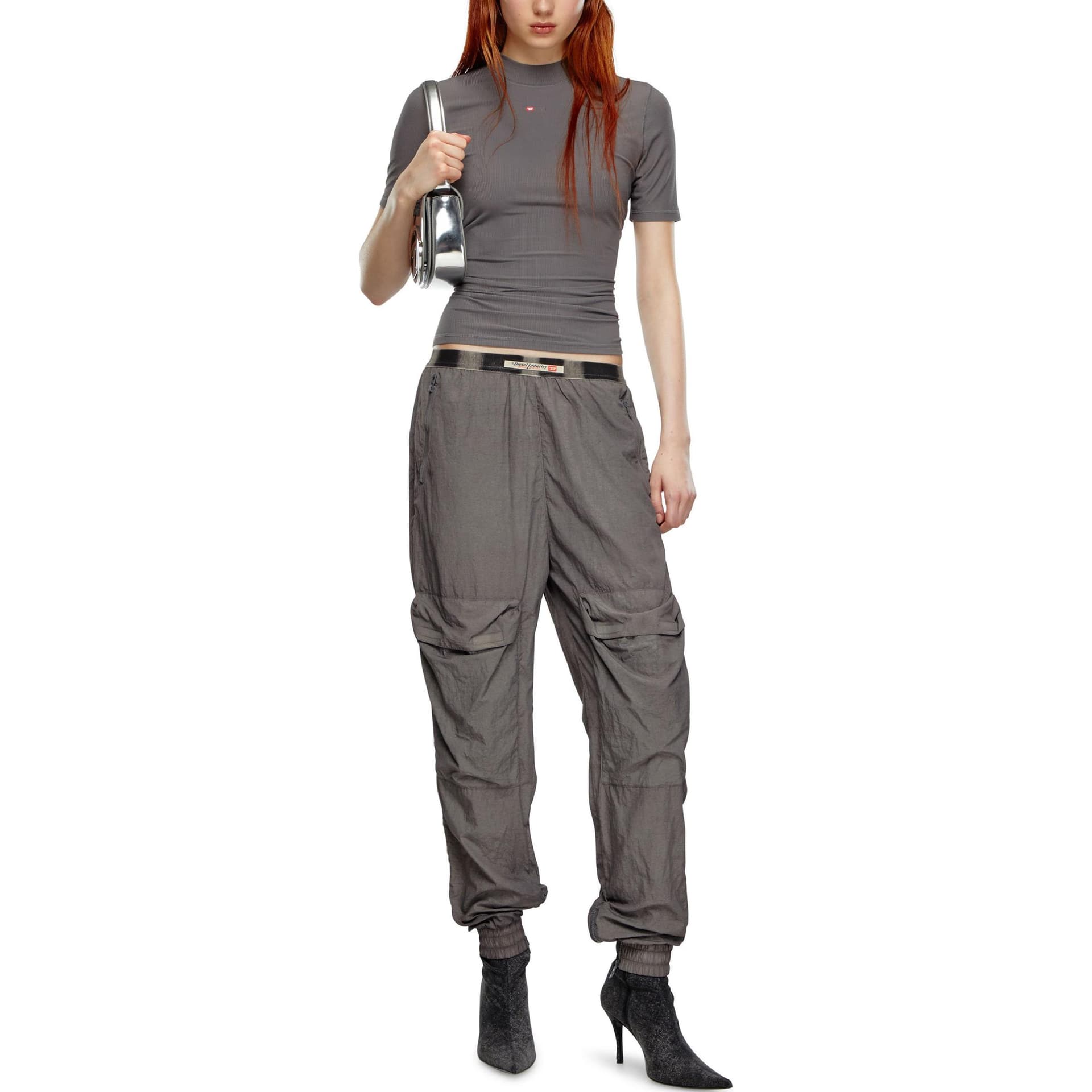 Diesel FW24 Карго Брюки Женские Серые - изображение 2