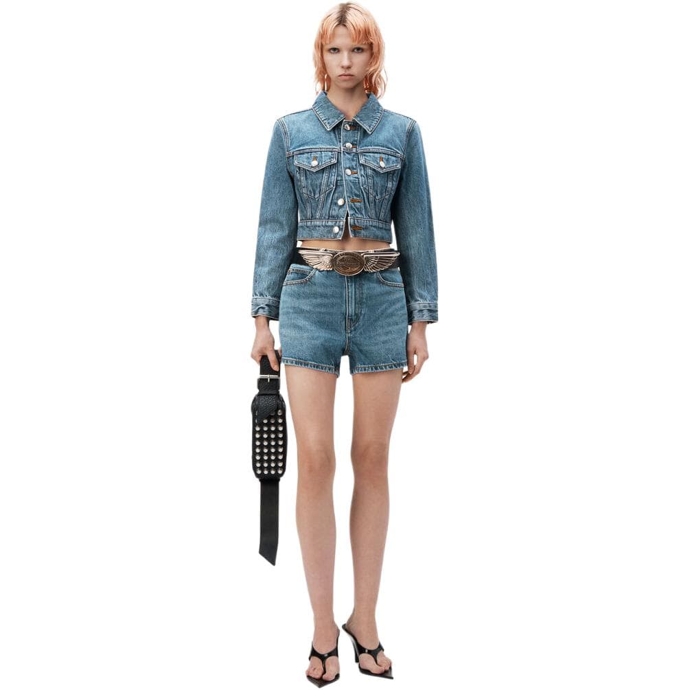 Alexander Wang Джинсовые шорты Женские Синие - изображение 4