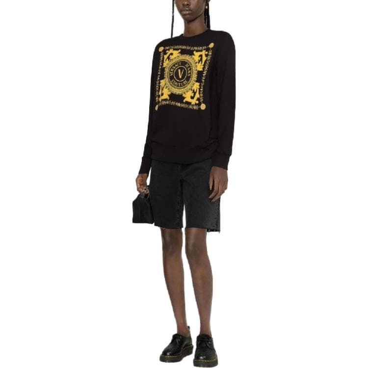 Худи VERSACE JEANS COUTURE Черные Женские Толстовка - изображение 3