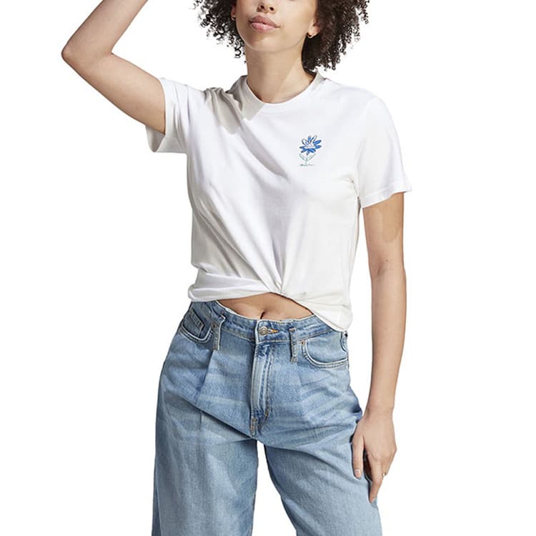 Футболка Adidas Белые Женские Футболки - изображение 2