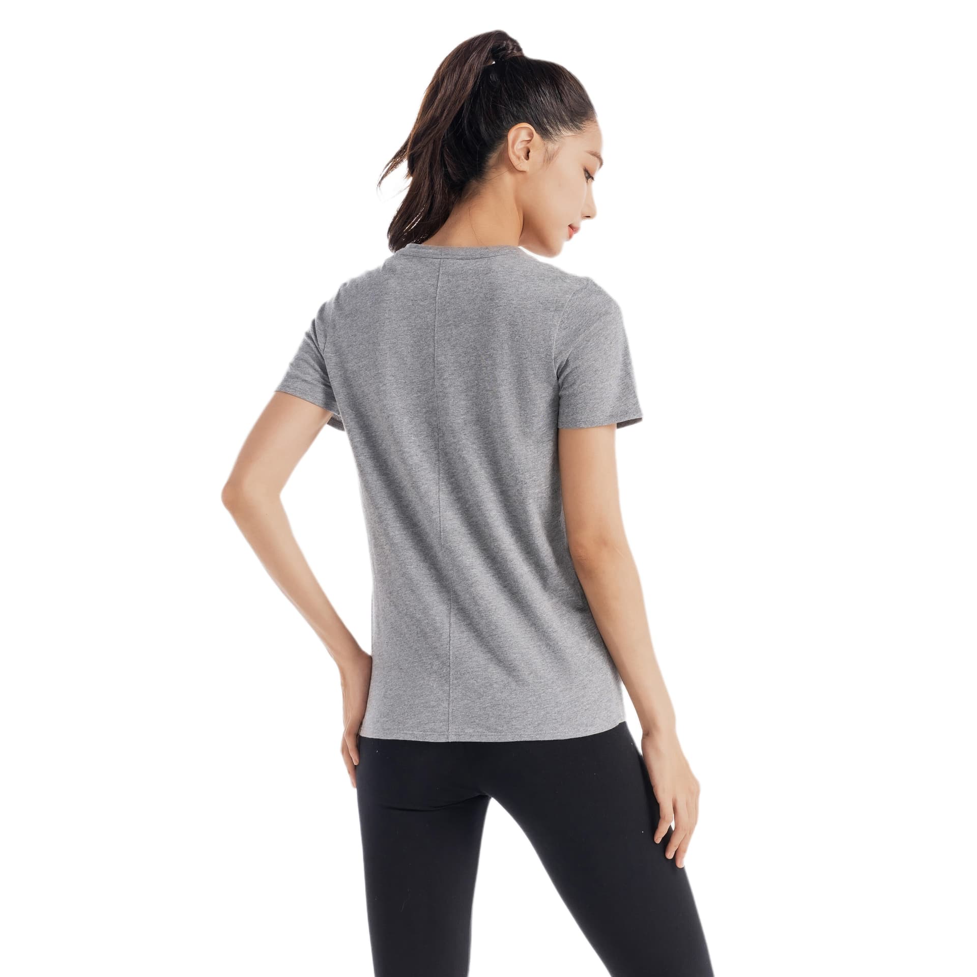 Футболка DECATHLON Серые Женские Футболки - изображение 4