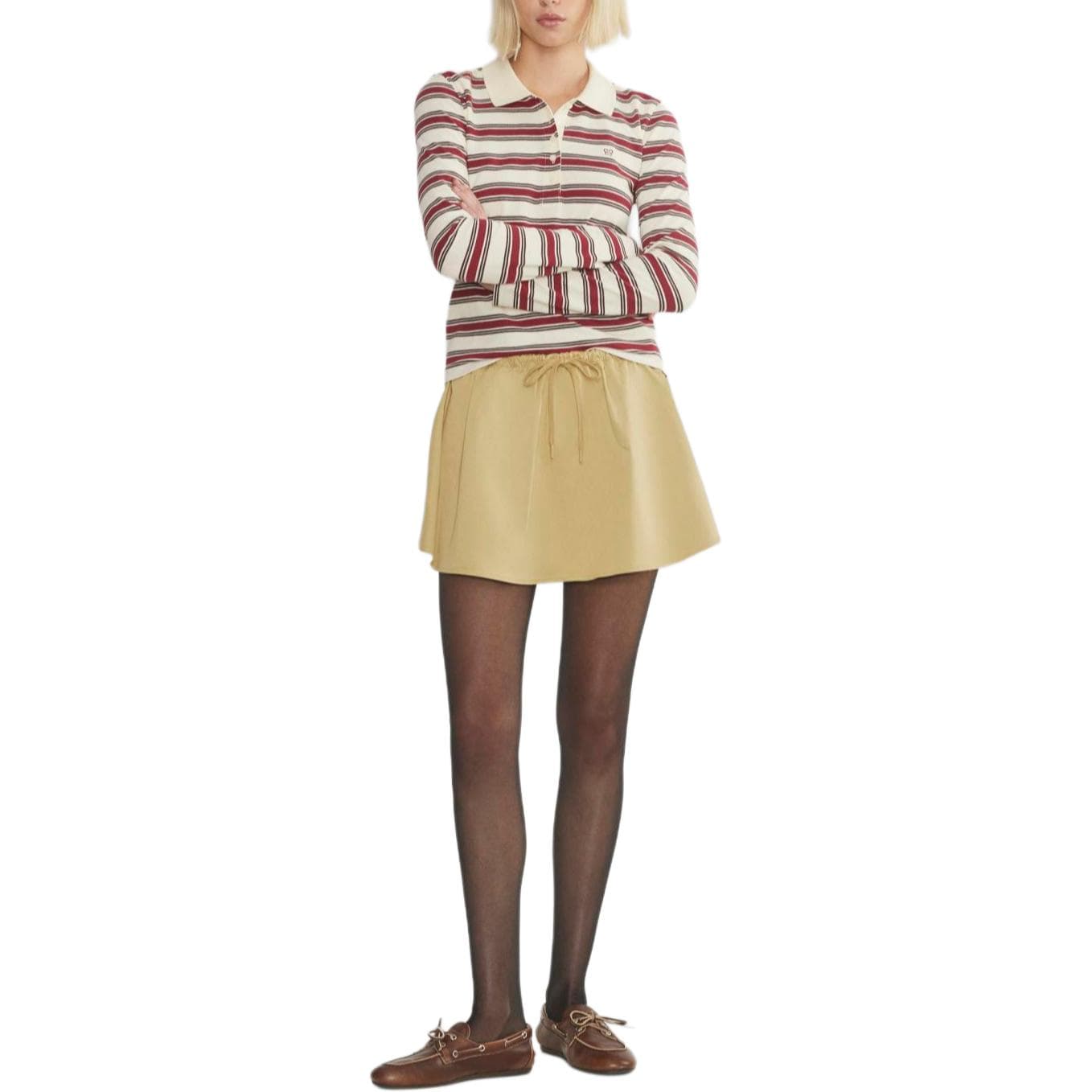 Юбка ARITZIA FW24 Sunday Best Boba Юбка Повседневная Мини Юбка Женская Ива Плетеная Коричневая - изображение 5