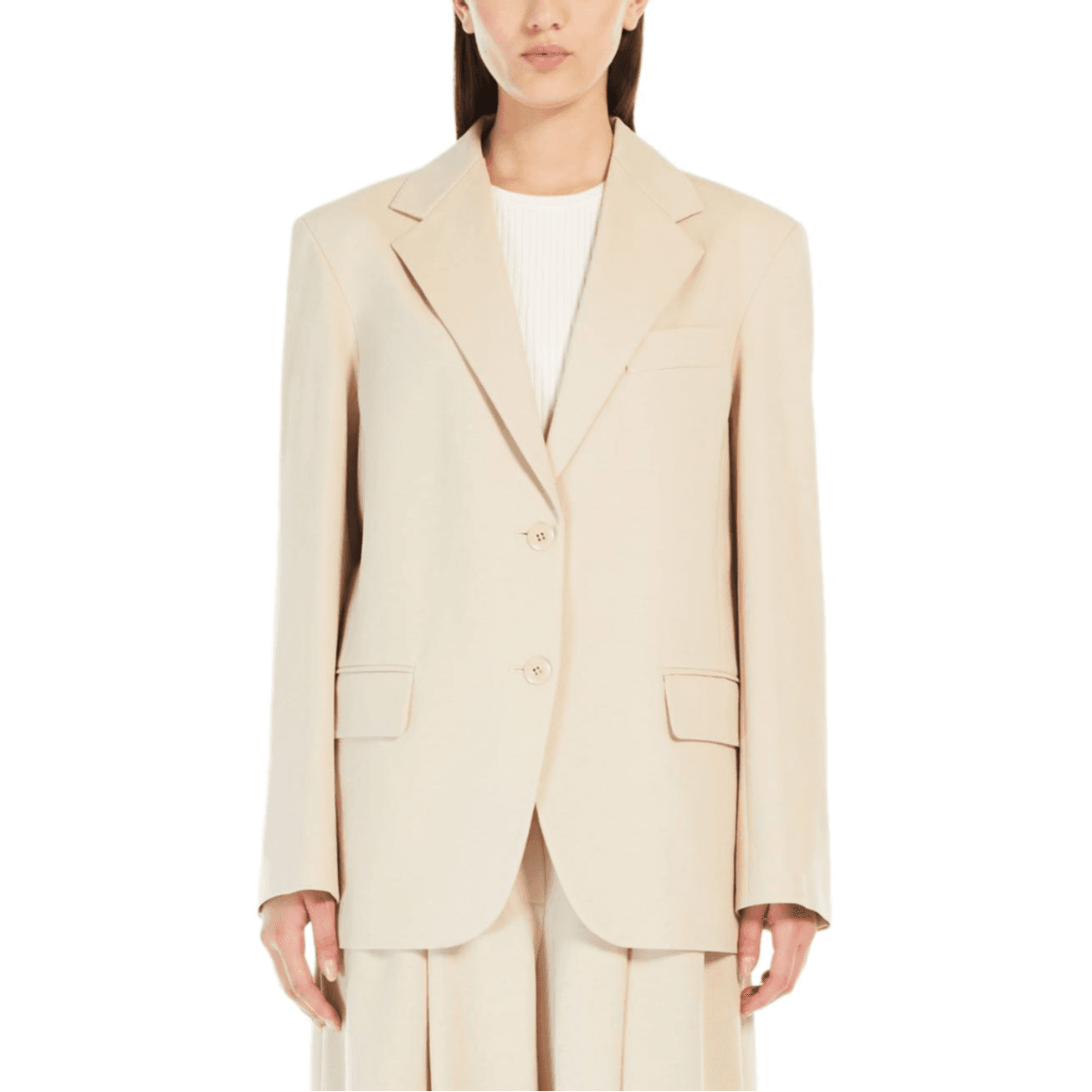 WEEKEND MaxMara Бизнес Костюм Пальто Женское Песочного цвета - изображение 4