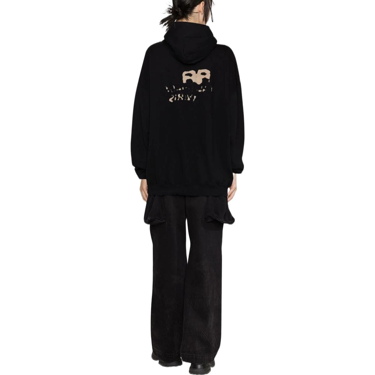 Худи Balenciaga Logo Print Hoodie Black - изображение 3