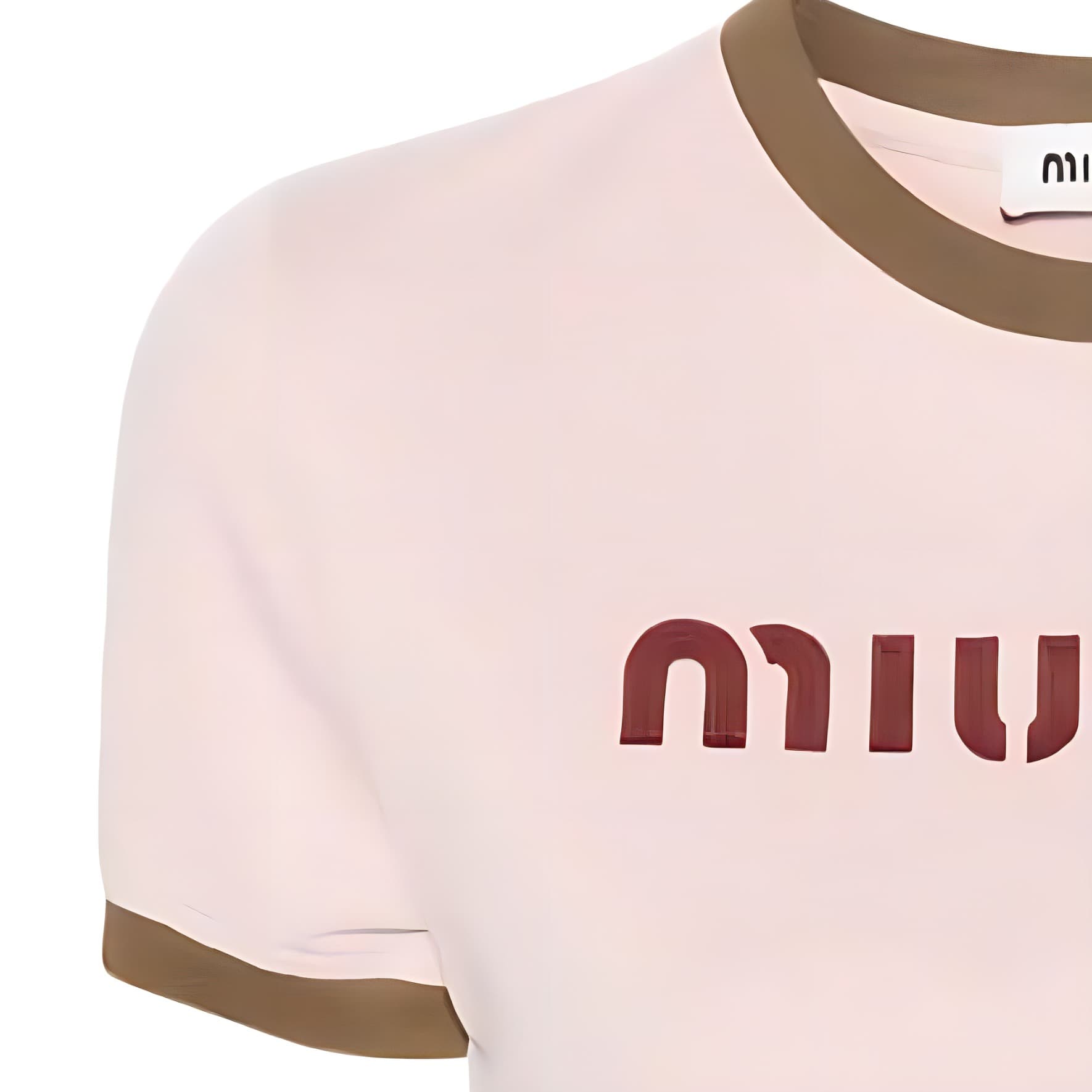 Футболка MIU MIU Logo SS24 T - изображение 6