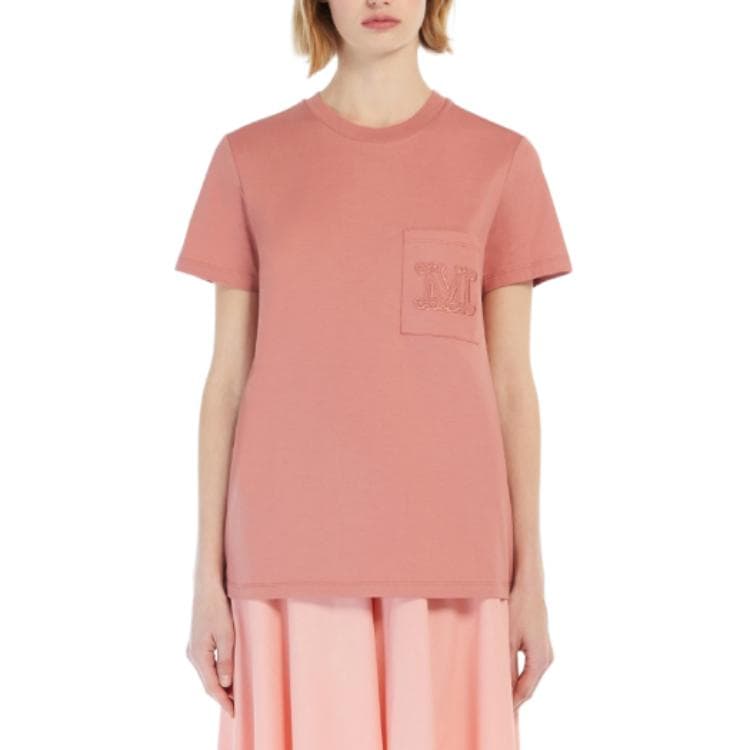 Футболка MaxMara T Рубашка Женская Темно-Розовая - изображение 3