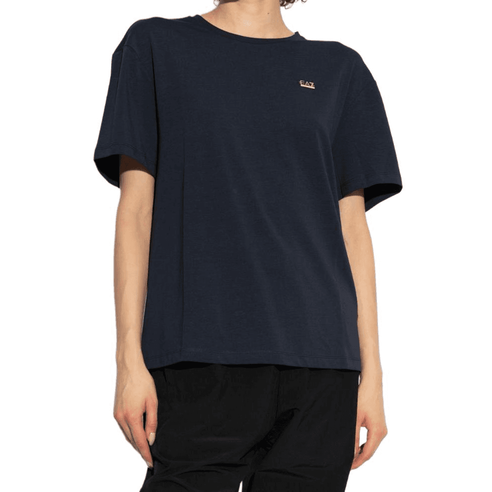 Футболка EMPORIO ARMANI EA7 T Рубашка Женская Морской Синий - изображение 2