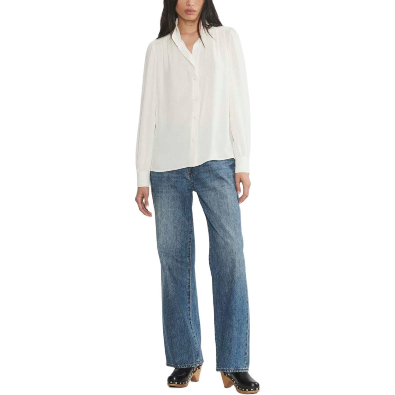 Блузка ARITZIA FW24 WILFRED Delphine Blouse Рубашка Женская Светлая Береза Светлая Береза - изображение 3
