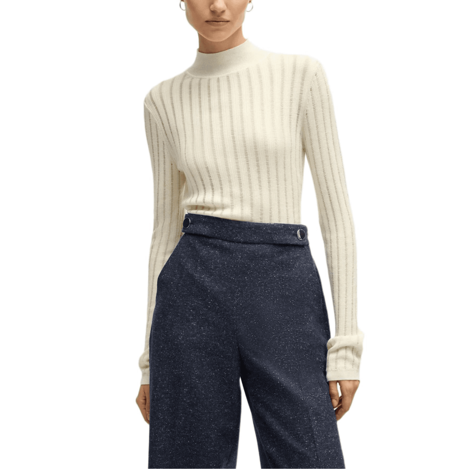 Кардиган HUGO BOSS FW24 Свитер Женский Натуральный Белый - изображение 2