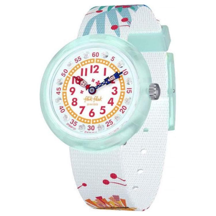 Часы SWATCH Flik Flak Кварцевый механизм 30 м водонепроницаемость детские часы 32 мм белый циферблат пластиковый корпус - изображение 2