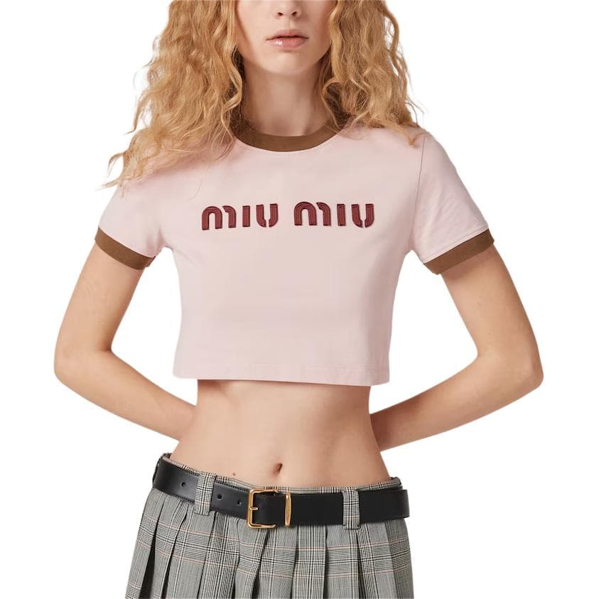Футболка MIU MIU Logo SS24 T - изображение 2