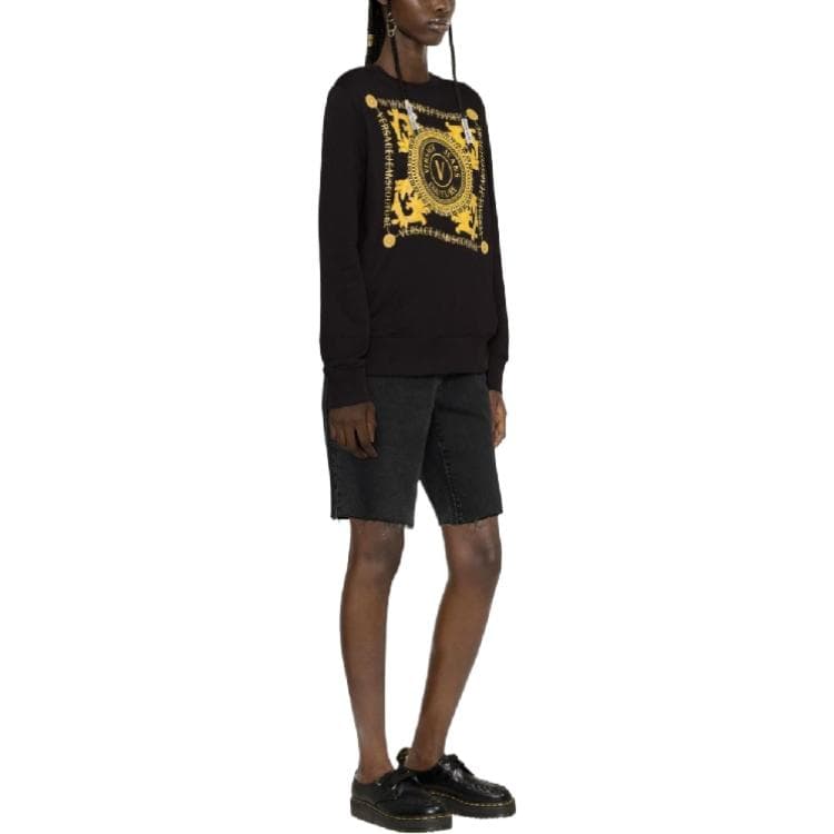 Худи VERSACE JEANS COUTURE Черные Женские Толстовка - изображение 4