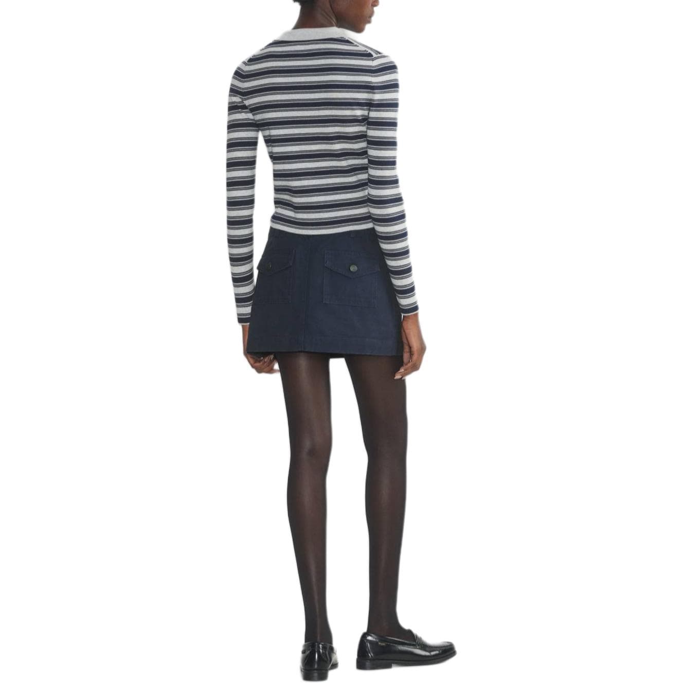 ARITZIA FW24 Sunday Best Kaya Юбка Карго Короткая Женская ADMIRAL Морской Синий - изображение 4