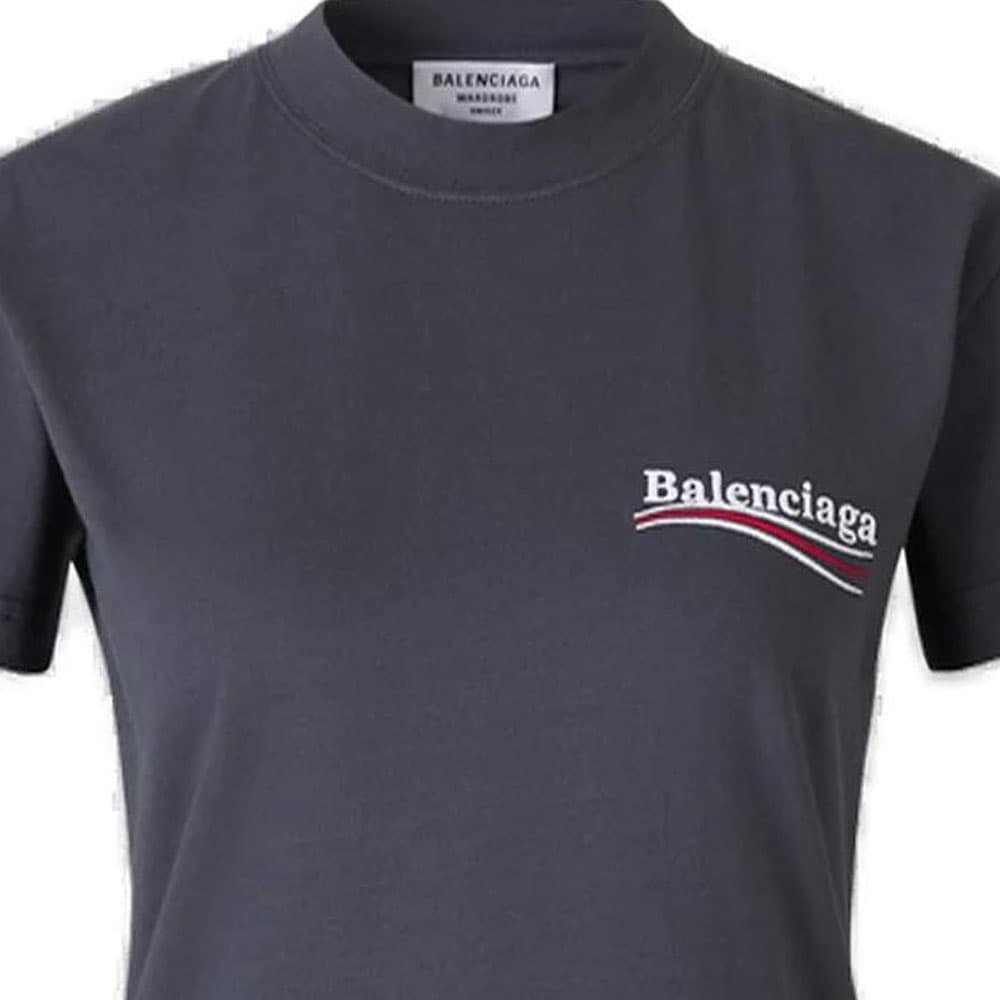 Футболка Balenciaga SS23 T Рубашка Женская Темно-Серый Стандартный Крой - изображение 2