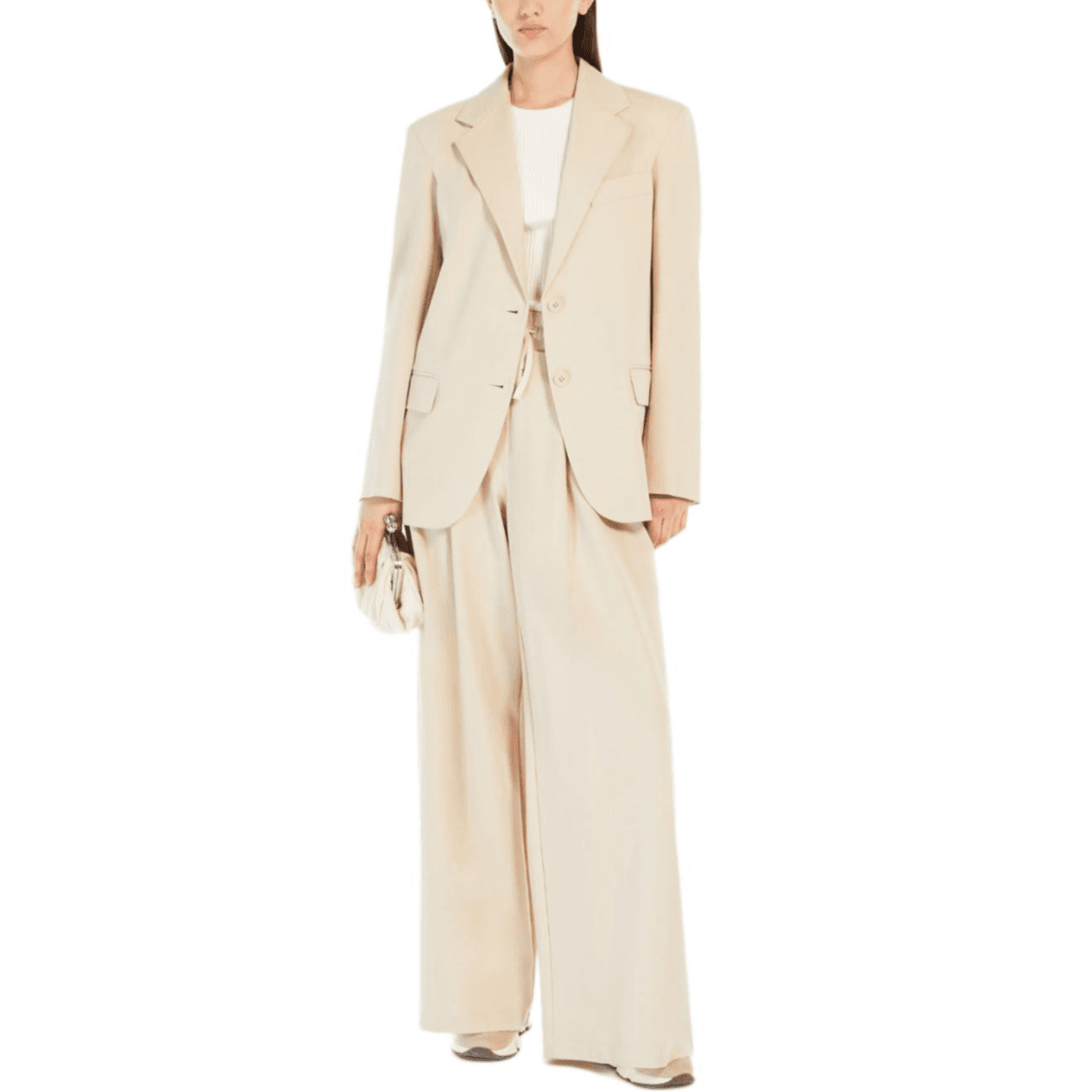 WEEKEND MaxMara Бизнес Костюм Пальто Женское Песочного цвета - изображение 2