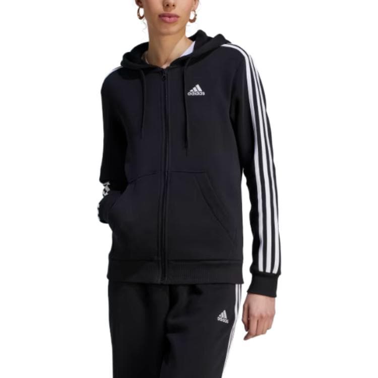 Куртка Adidas Essentials Куртка с флисовой подкладкой Женская Черная - изображение 2