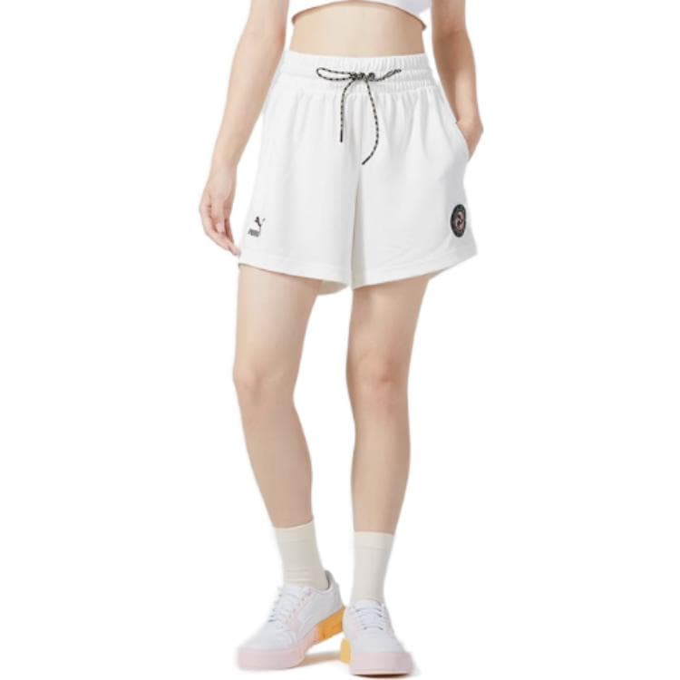 PUMA Белые Женские Спортивные Шорты - изображение 2