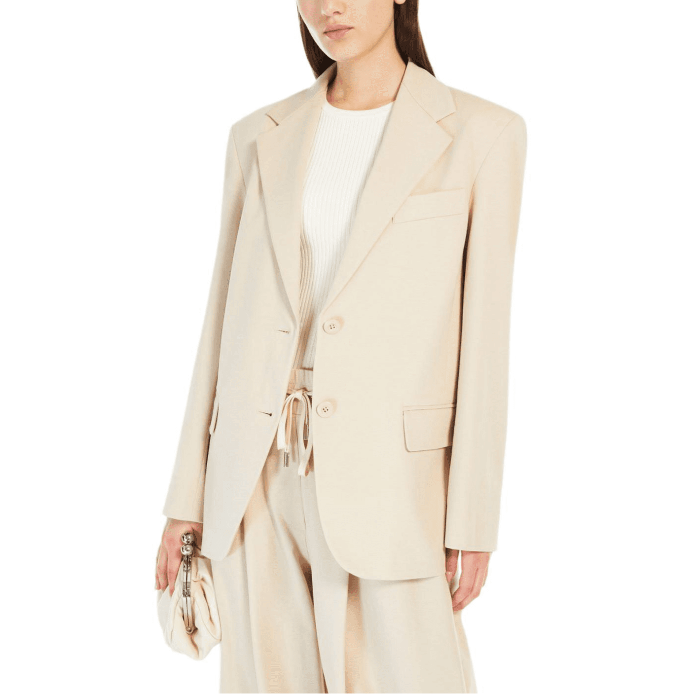 WEEKEND MaxMara Бизнес Костюм Пальто Женское Песочного цвета - изображение 3