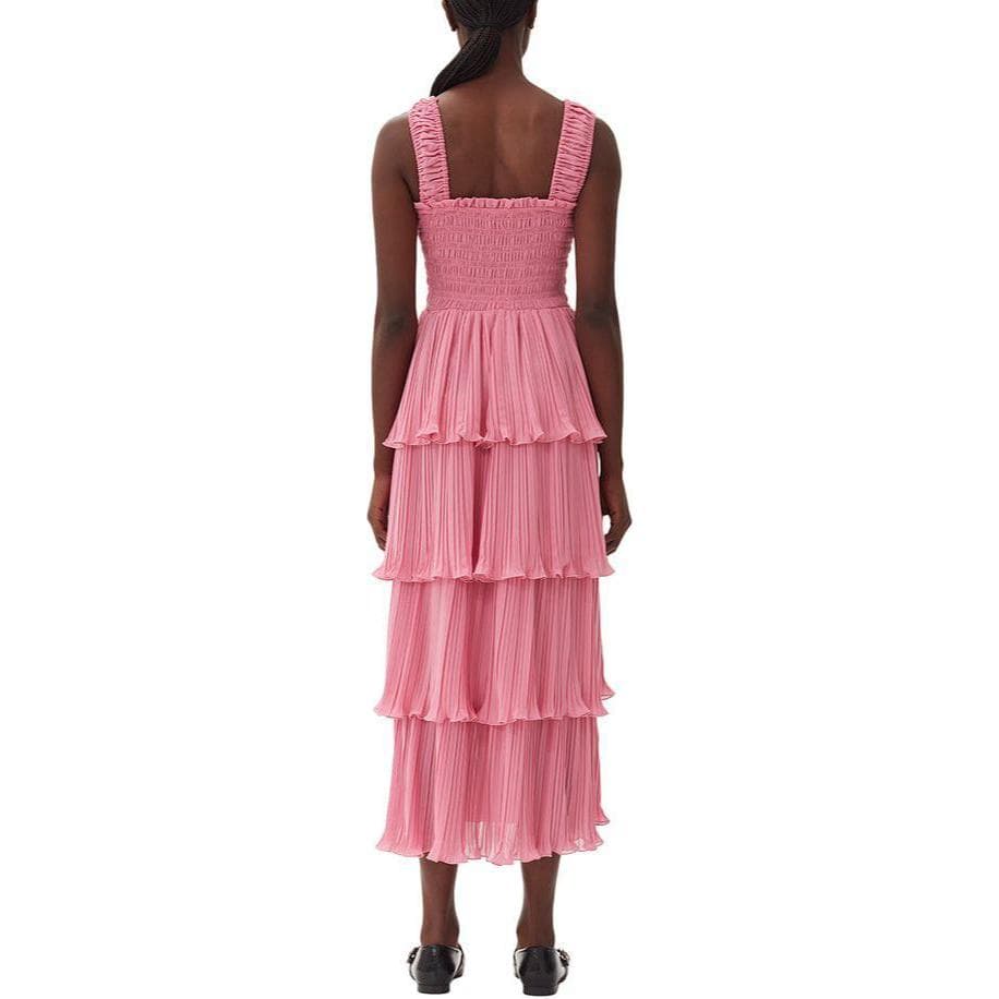 GANNI SS24 Платье-комбинация Женское Orchid Smoke Розовый - изображение 3