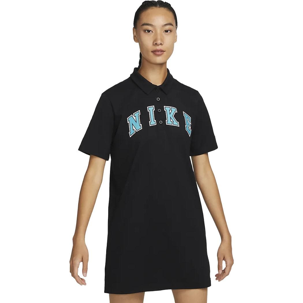 Платье Nike Короткое платье с короткими рукавами женское черное - изображение 5