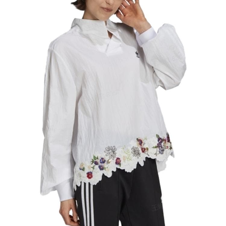 Блузка Adidas Originals Рубашка Женская Белая - изображение 4