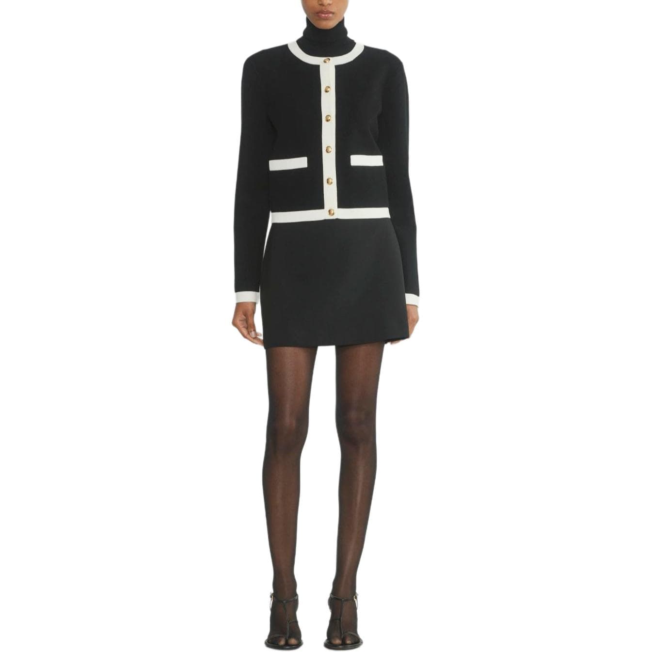 Кофта ARITZIA FW24 BABATON Approach Кардиган Трикотаж Женский Черный Светлая береза Черный Светлая береза Цвет - изображение 2