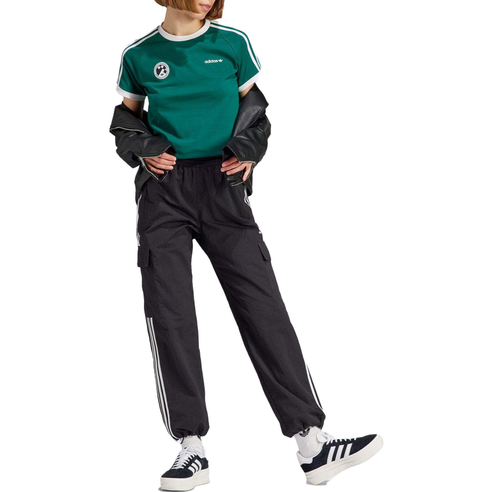 Футболка Adidas Originals Реглан T-Shirt Женская Зеленая - изображение 2