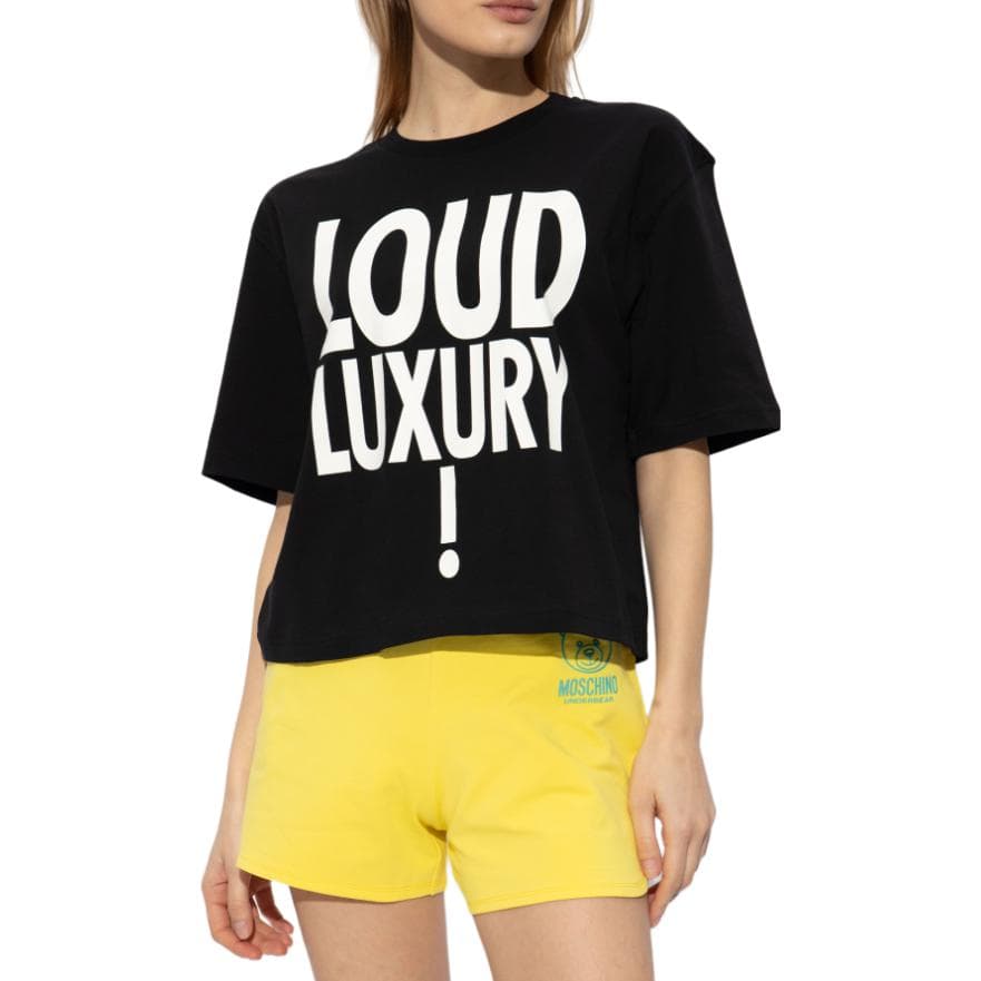 Футболка MOSCHINO Черные Женские Футболки - изображение 3