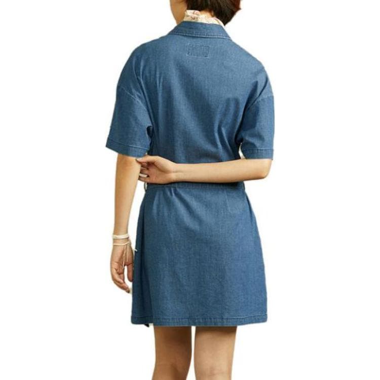 Платье Dickies Короткое платье с короткими рукавами женское синее - изображение 3