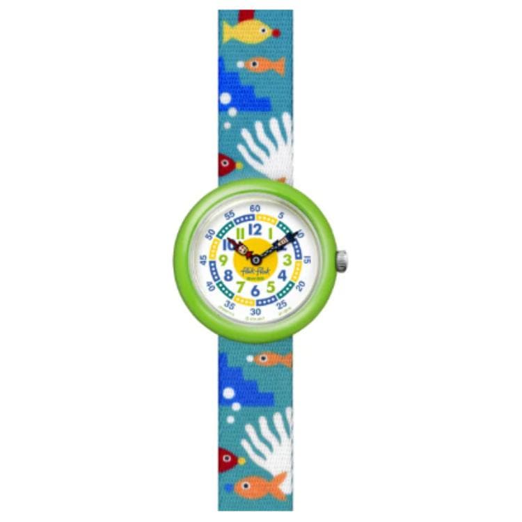 Часы SWATCH Flik Flak Кварцевый механизм 30 м водонепроницаемость детские часы 32 мм белый циферблат пластиковый корпус - изображение 1