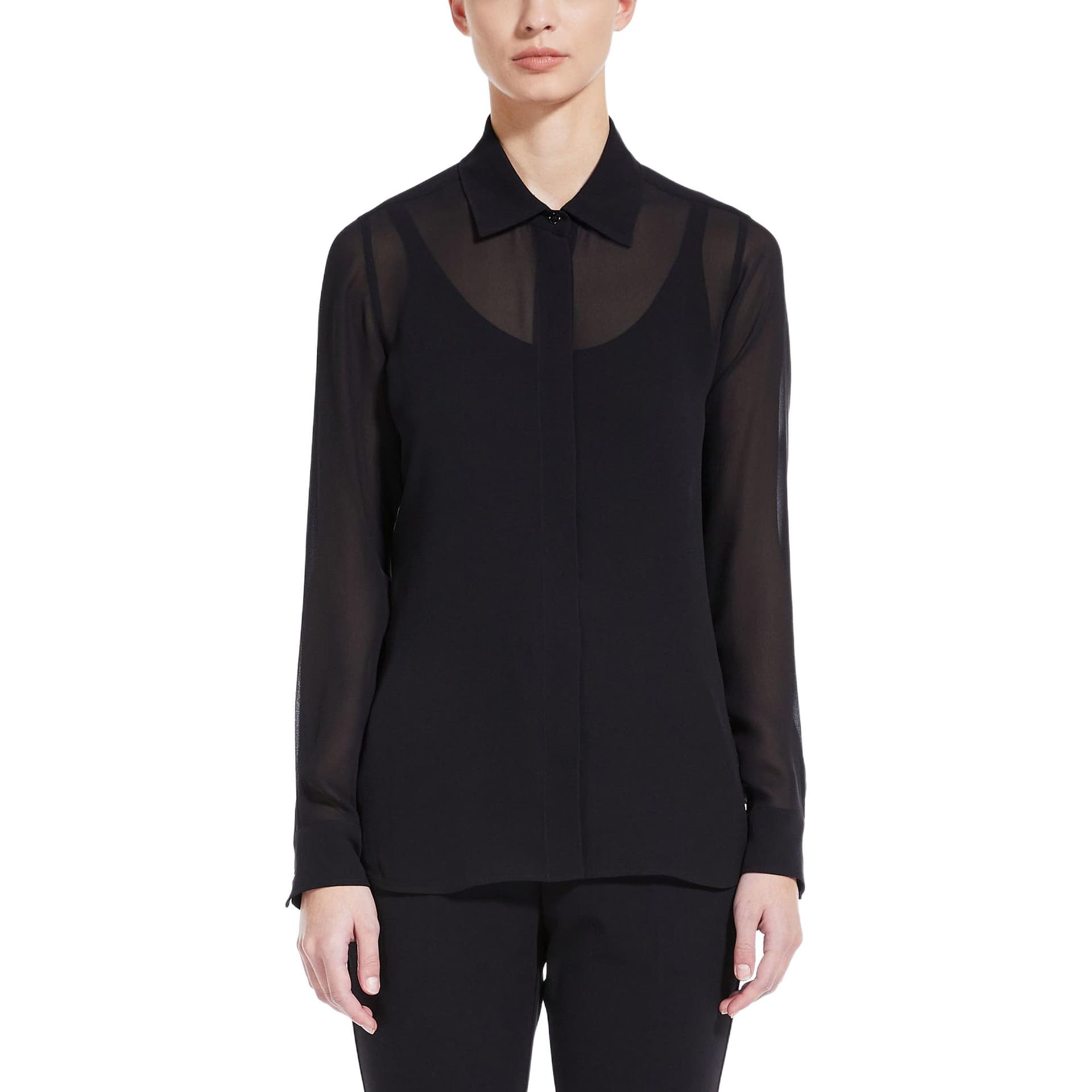Блузка MaxMara Manche Silk Georgette Shirt - изображение 3