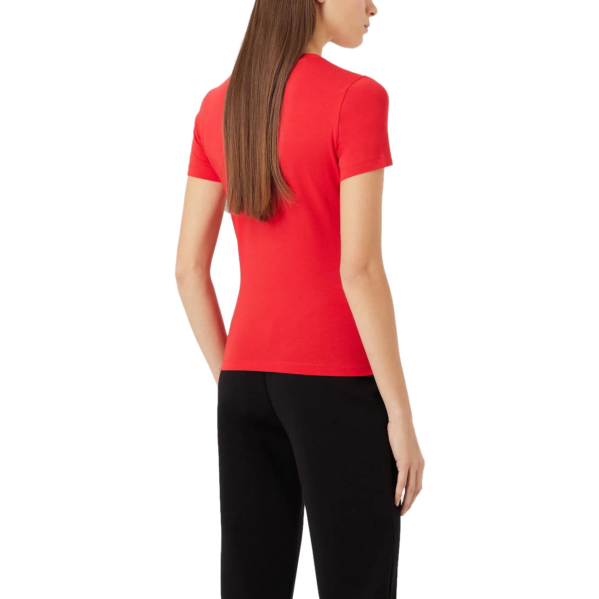 Футболка EMPORIO ARMANI Красные Женские Футболки - изображение 3