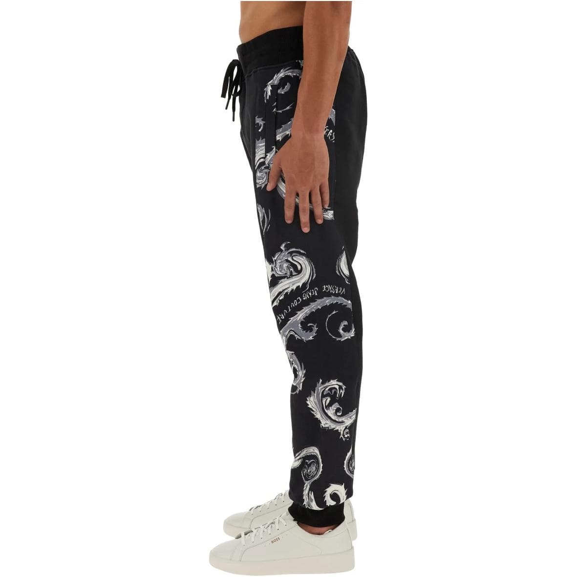 Штаны VERSACE JEANS COUTURE Повседневные брюки Мужские Черные - изображение 3