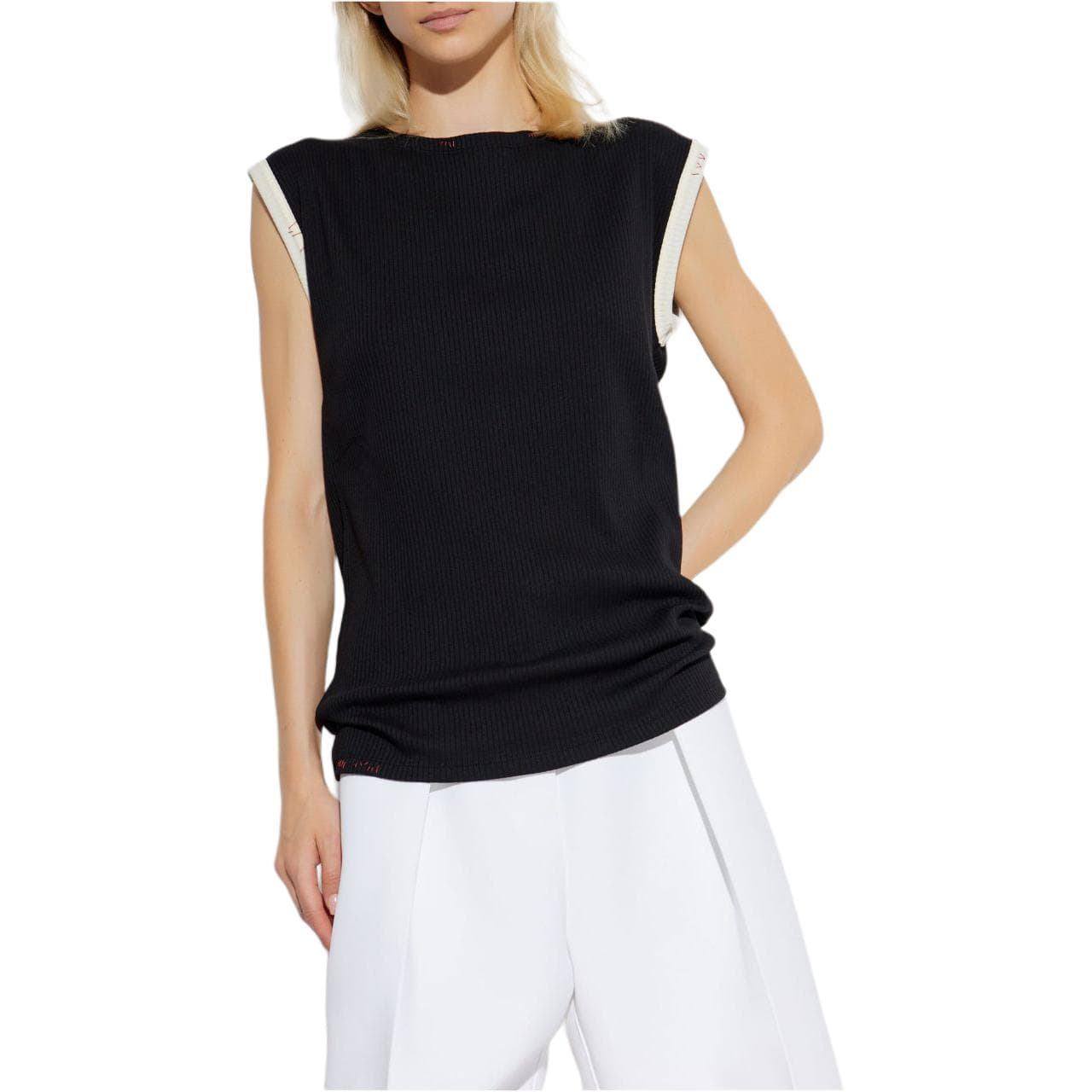 Футболка MARNI Черные Женские T-рубашки - изображение 2