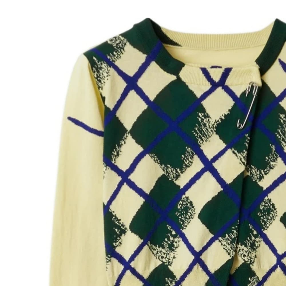 Кофта Burberry SS24 Трикотаж Женский Напиточный Желтый - изображение 4