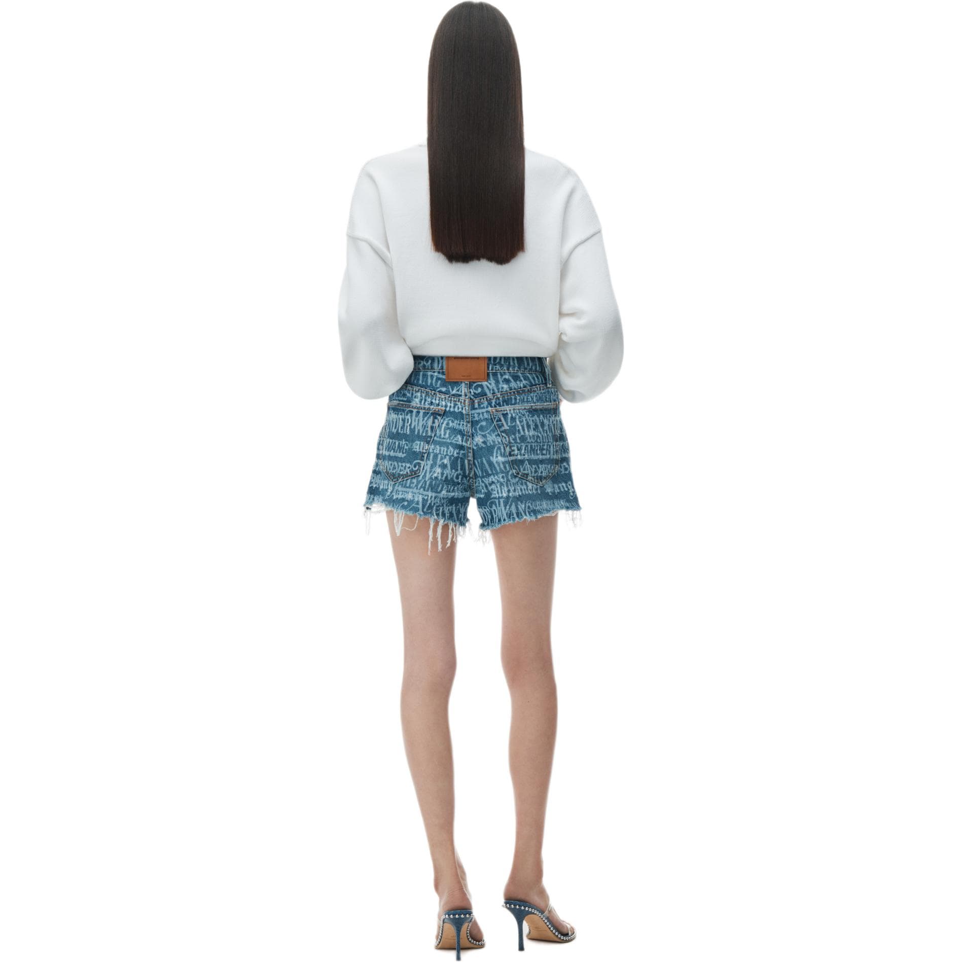 Alexander Wang SS24 Джинсовые шорты Женские Индиго - изображение 3